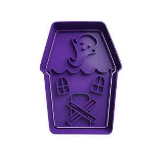 Casa de Halloween con Fantasma Cortador de Galletas