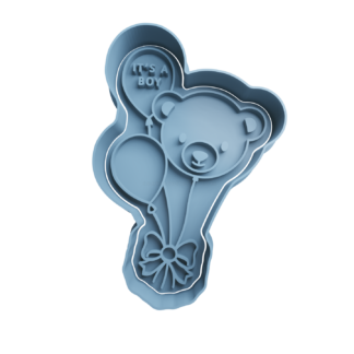 Globo con Cara Osito – Its a Boy Cortador de Galletas