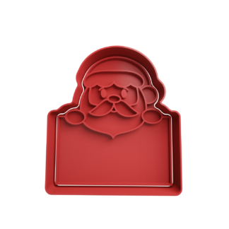 Papa Noel con Etiqueta Cortador de Galletas