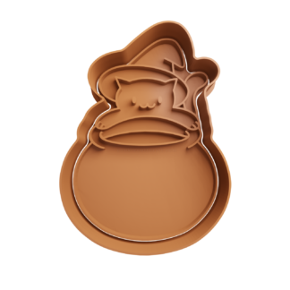 Gato Bruja con Caldero Cortador de Galletas