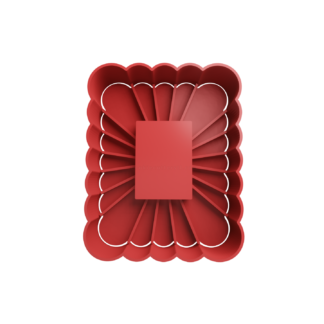 Rectangulo con Petalos Cortador de Galletas