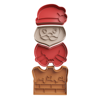 Set Papa Noel en Chimenea Cortador de Galletas