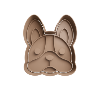Perro Bulldog Cabeza Cortador de Galletas