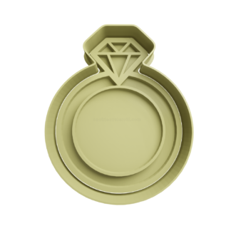 Anillo con Diamante Cortador de Galletas