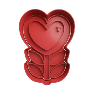 Flor Corazon Cortador de Galletas