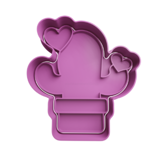 Cactus con Corazones Cortador de Galletas