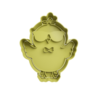 Pollito con Lentes de Sol Cortador de Galletas