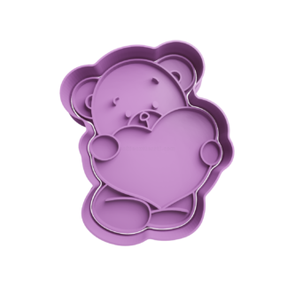 Osito con Corazon Cortador de Galletas