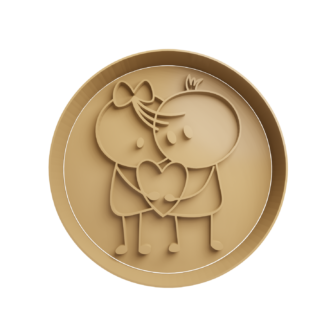 Pareja con Corazon Cortador de Galletas