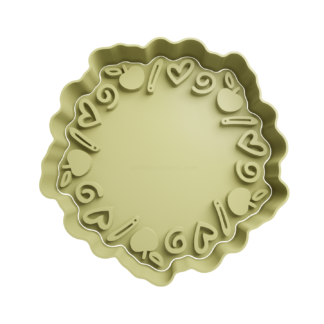 Lapiz Corazón y Manzana Cortador de Galletas