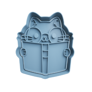 Gato Lector Cortador de Galletas