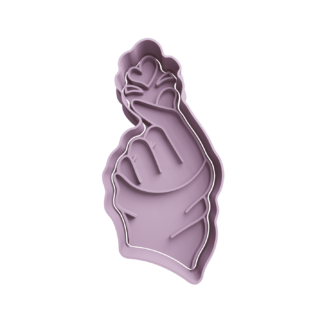 Corazon con los Dedos Cortador de Galletas