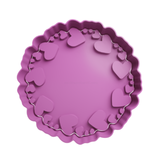 Circulo con Corazones Cortador de Galletas