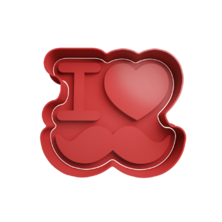 I Love Dad Mostacho Cortador de Galletas