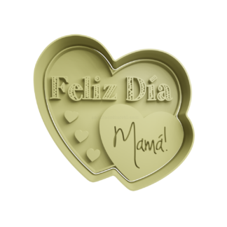 Corazones -Feliz día mamá! Cortador de Galletas