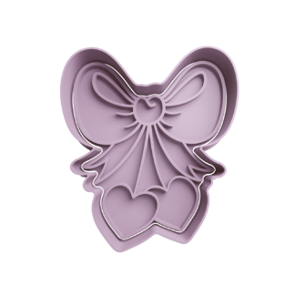 Moño con Corazones Cortador de Galletas